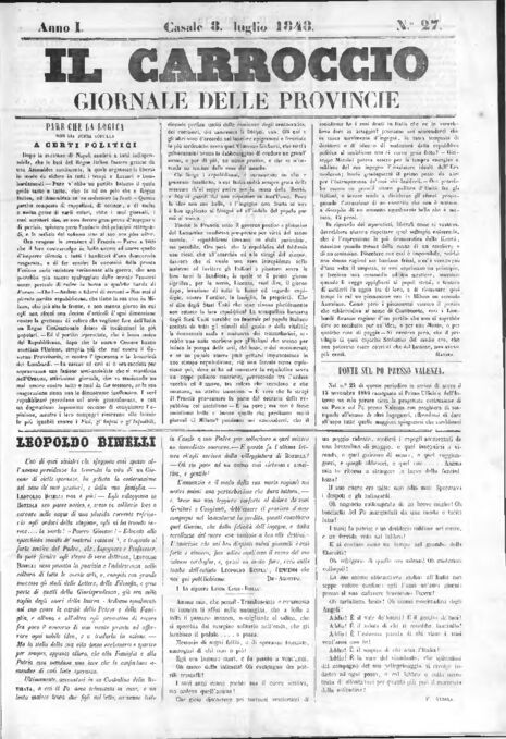 Il Carroccio - Edizione 27 del 08/07/1848